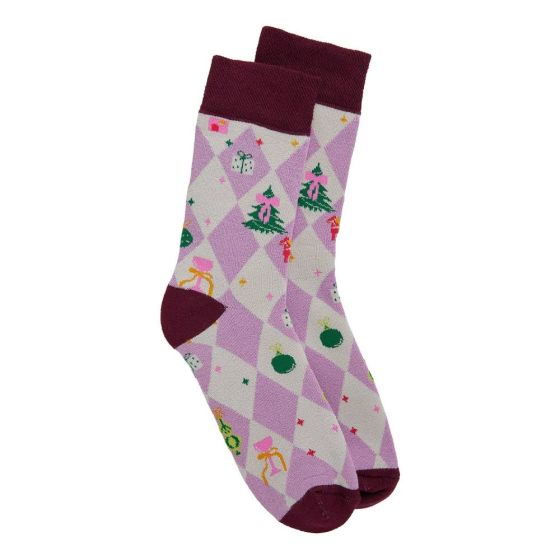 COZY SOCKS - κάλτσες χριστουγεννιάτικες με ρόμβους 39-42
