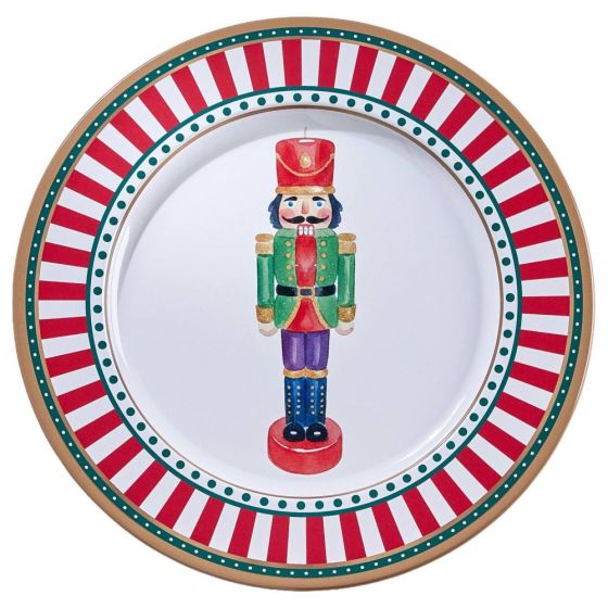 XMAS - πιάτο μεταλλικό "nutcracker" 33cm