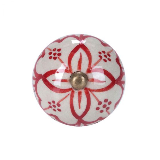 OPEN - πόμολο, κόκκινο/λευκό