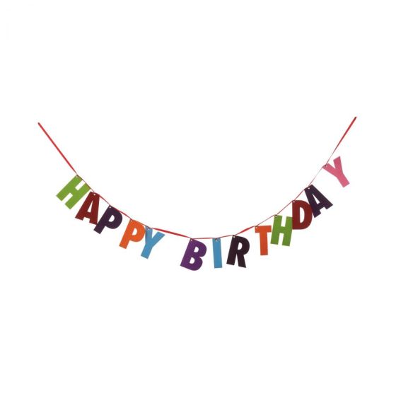 PARTY - γιρλάντα από τσόχα "Happy Birthday"