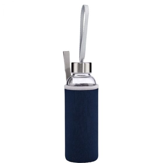 SMOOTHIE - γυάλινο μπουκάλι με επένδυση, μπλε  500ml