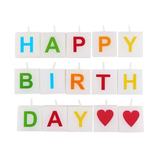 LOVE LETTERS - κεριά Happy Birthday 15τμχ
