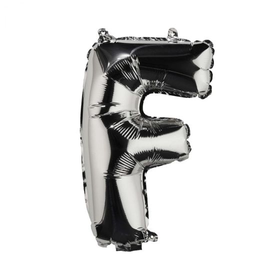 UPPER CLASS - μπαλόνι ασημί "F"