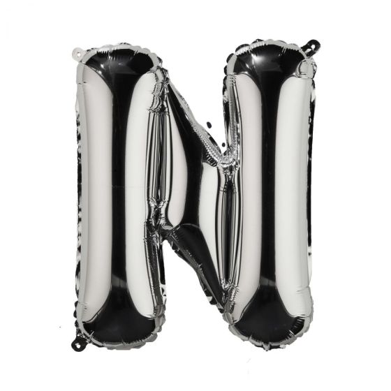 UPPER CLASS - μπαλόνι ασημί "N"