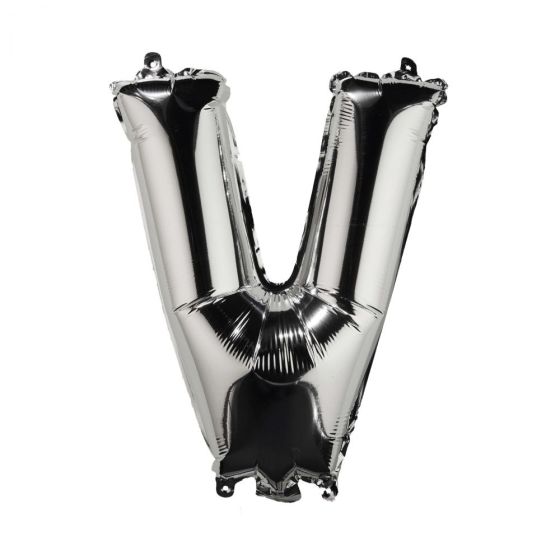 UPPER CLASS - μπαλόνι ασημί "V"