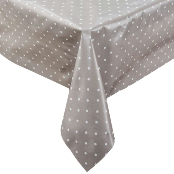 WATERPROOF - τραπεζομάντηλο αδιάβροχο 130x160 βούλες γκρι