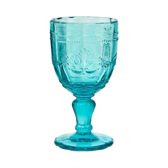 VICTORIAN - ποτήρι κολωνάτο τιρκουάζ 230 ml