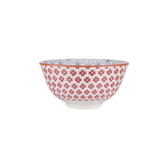 ORNAMENTS - μπολ μπλε/κόκκινο 11,5cm