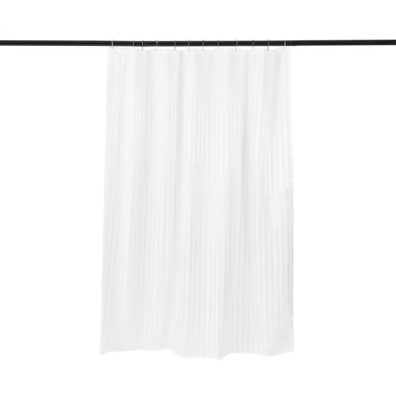 WET WET WET - κουρτίνα μπάνιου λευκή με ρίγες