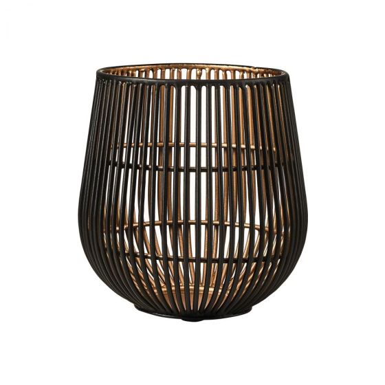 YOKO - βάση για κερί ρεσό μεταλλική σε μαύρο χρώμα, 13cm