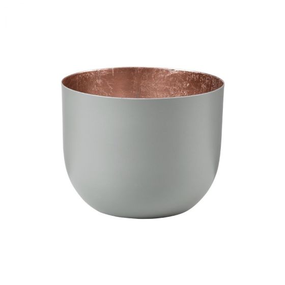 AURORA - κηροπήγιο για ρεσό μεταλλικό Δ10 γκρι