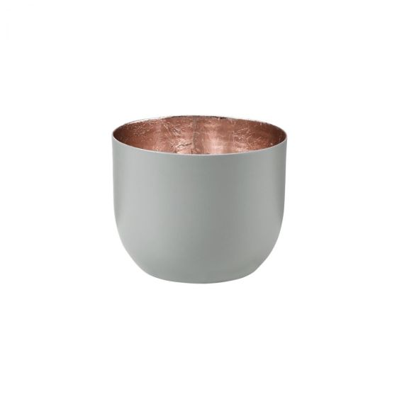 AURORA - κηροπήγιο μεταλλικό για ρεσό, Δ7 γκρι