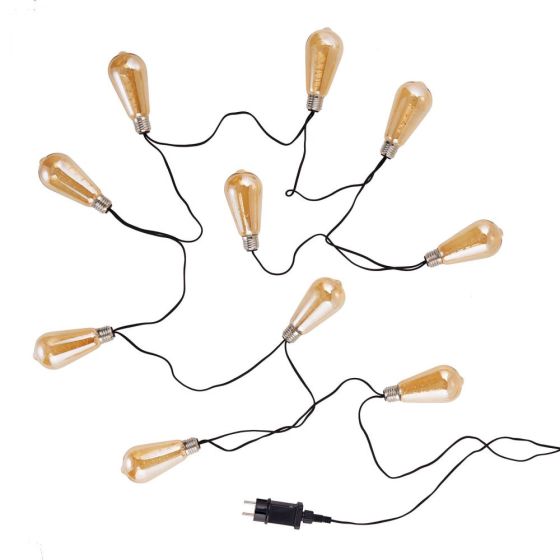 BULB LIGHTS - LED φωτεινή αλυσίδα με λαμπτήρες κίτρινου φωτός