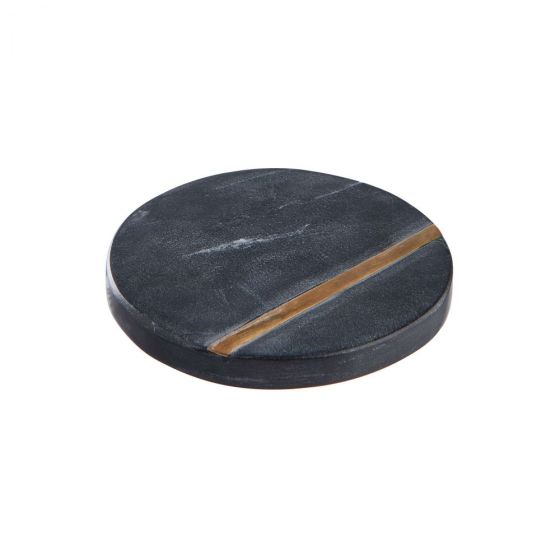 MARBLE - σουβέρ χρυσό / μαύρο