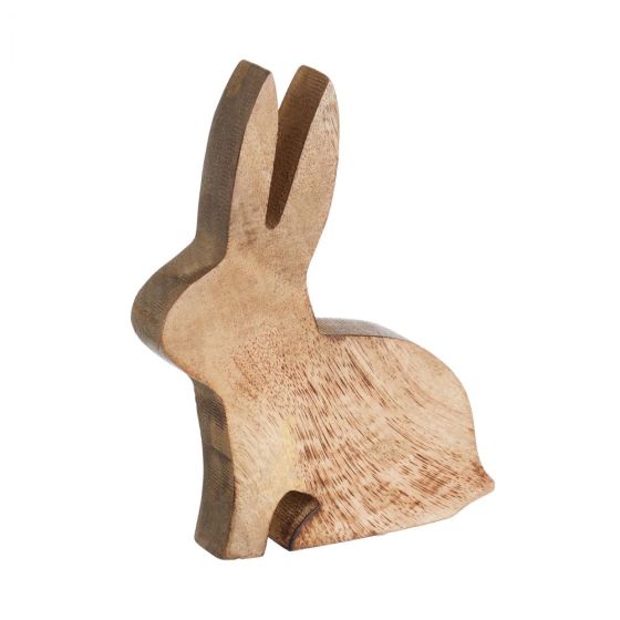 EASTER - Πασχαλινό λαγουδάκι από ξύλο Mango 18cm