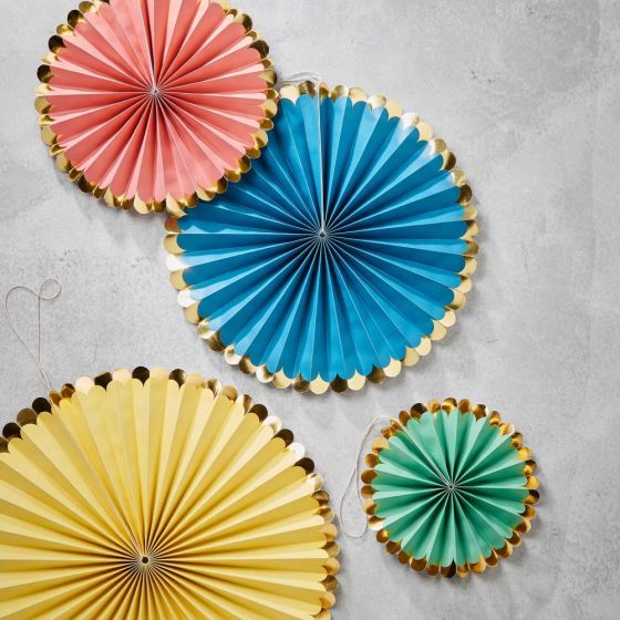 CELEBRATION - διακοσμητικά κρεμαστά από χαρτί, 4 τμχ