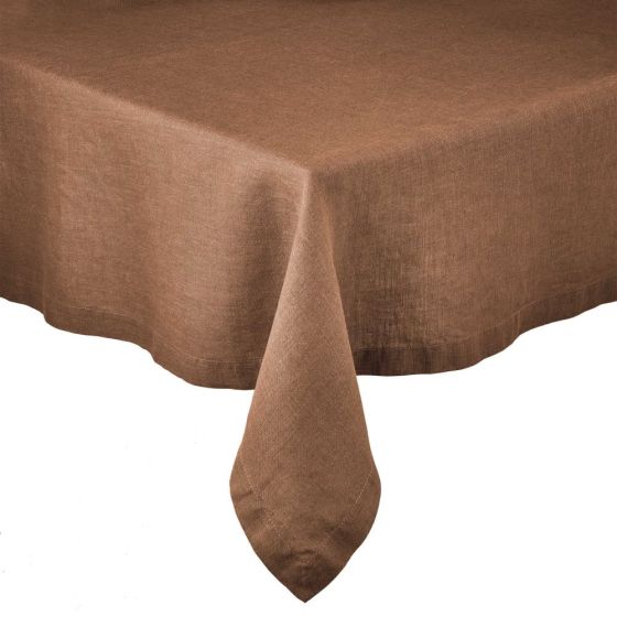 RIGA LINEN - τραπεζομάντηλο 160x160cm cinnamon