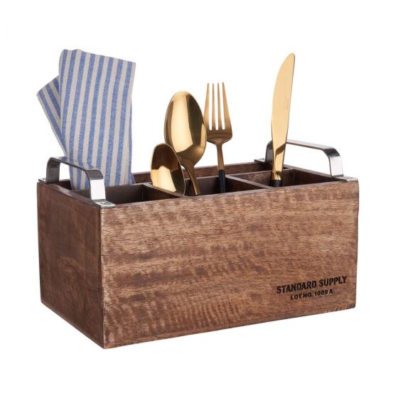 STANDARD SUPPLY - ξύλινη θήκη/δίσκος για μαχαιροπίρουνα