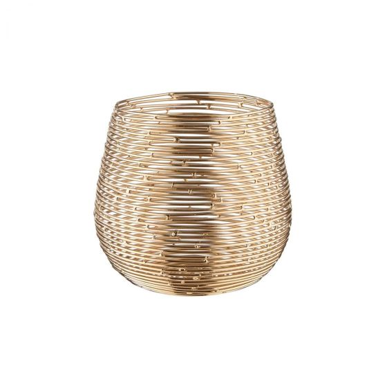TWINE LIGHT - κηροπήγιο για ρεσό 12,5cm, χρυσό