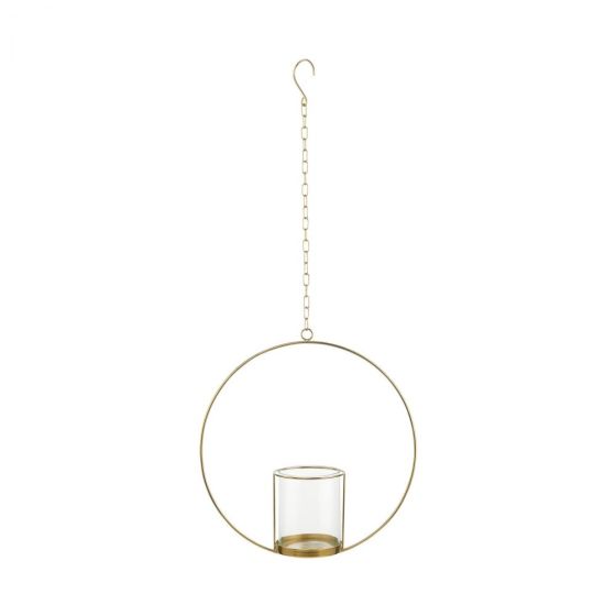 LUNA - κρίκος διακόσμησης με γυάλινο κηροπήγιο