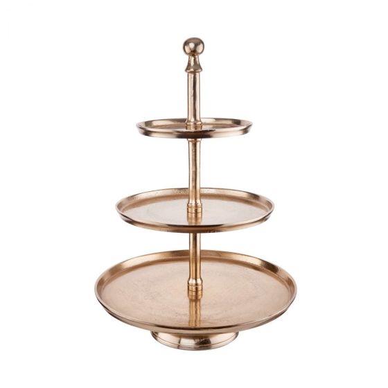 BANQUET - εταζέρα 3 δίσκων , 66cm, χρυσό