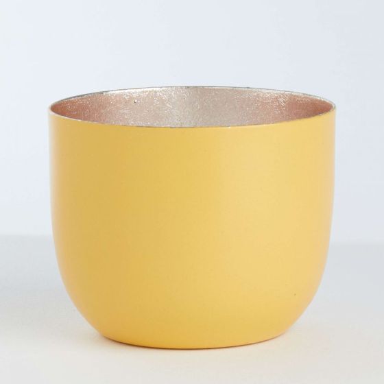 AURORA - κηροπήγιο για ρεσό μεταλλικό, Δ7, μουσταρδί