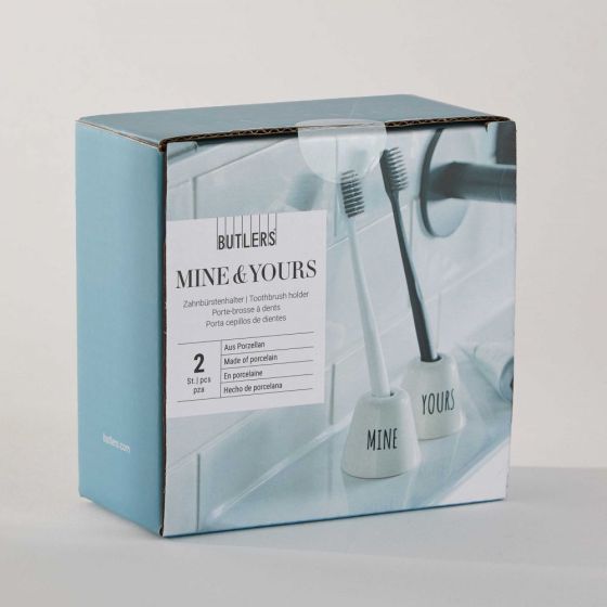 MINE & YOURS - βάση οδοντόβουρτσας σετ 2 τεμάχια