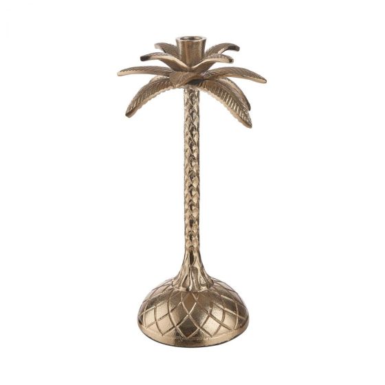 GOLDEN NATURE - κηροπήγιο, φοίνικας 32cm
