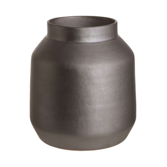 MARTA - βάζο κεραμικό 24,5cm, μαύρο