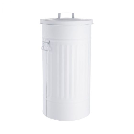 ZINC - κάδος μεταλικός  40 L λευκό