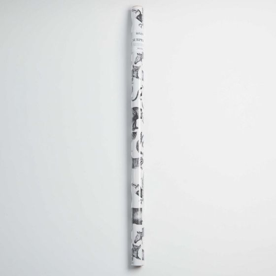 SURPRISE - χαρτί περιτυλλίγματος  "Αnimals" μαύρο/λευκό