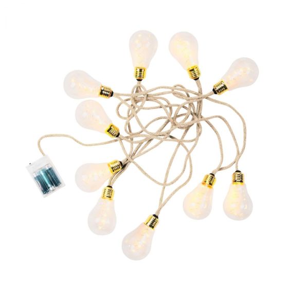 BULB LIGHTS - LED φωτεινή αλυσίδα με λαμπτήρες, λειτουργεί και με USB