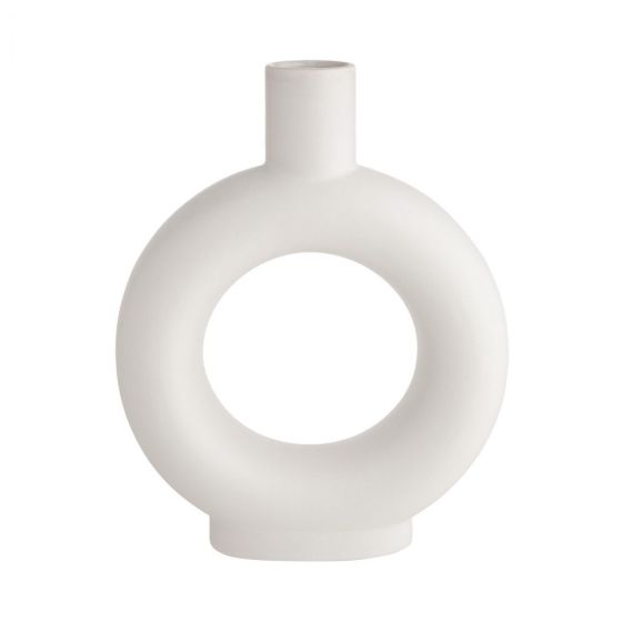 LOOP - βάζο κεραμικό 29,5cm, λευκό