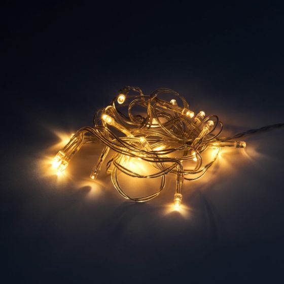 20 LIGHTS - LED αλυσίδα φωτισμού, διάφανα, 20φωτάκια USB