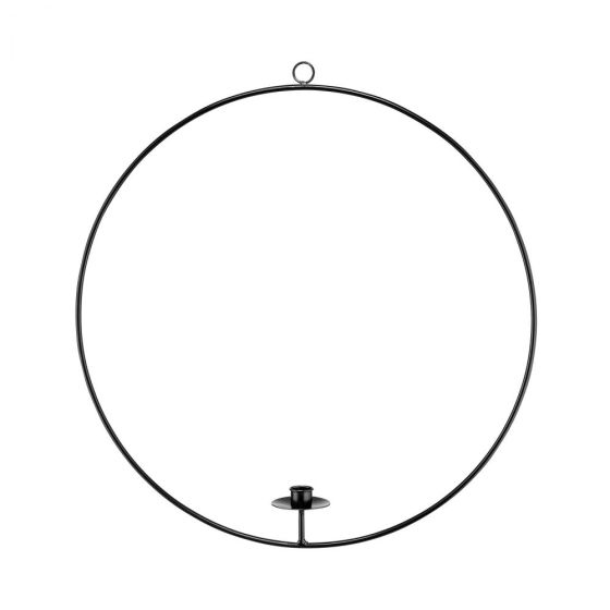 LUNA - διακοσμητικό κρεμαστό κηροπήγιο 50cm, μαύρο