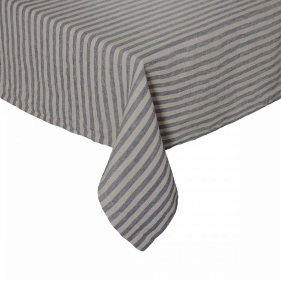 PORTO - τραπεζομάντηλο λινό 250x160cm, μπλε/λευκό