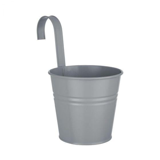 ZINC - κασπό κρεμαστό Δ16cm, γκρι