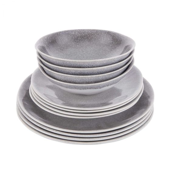 ATLANTIS - σετ σερβίτσιο 12 τεμαχίων γκρι