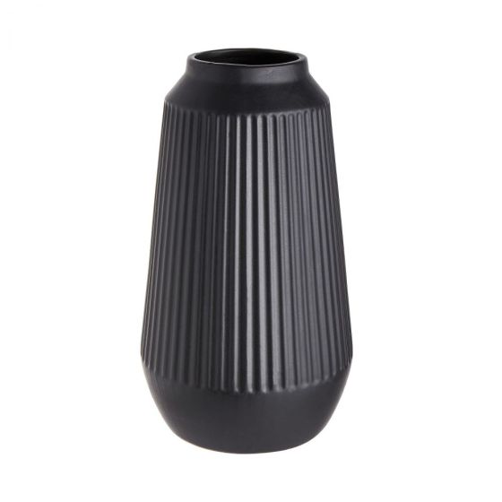 FINJA - βάζο κεραμικό 32cm, μαύρο