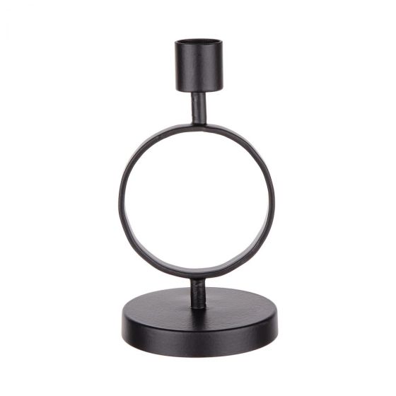 CIRCLE - κηροπήγιο μεταλλικό 16cm, μπεζ