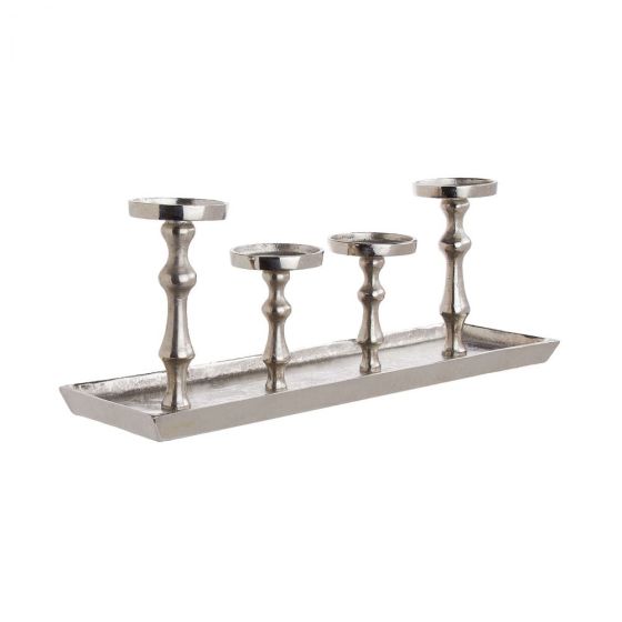 BANQUET - δίσκος με 4 κηροπήγια 52cm