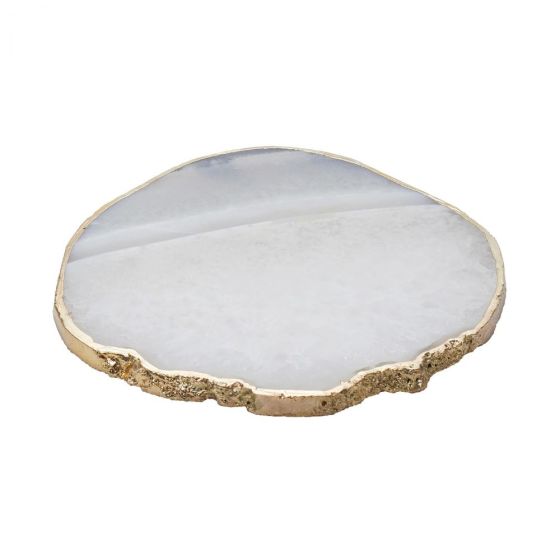 CRYSTAL - σουβέρ από λευκό χαλαζία 10 cm