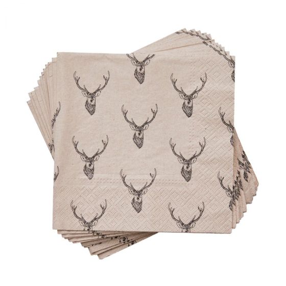 APRES - χαρτοπετσέτα από ανακυκλωμένο χαρτί με μοτίβα ελαφιών