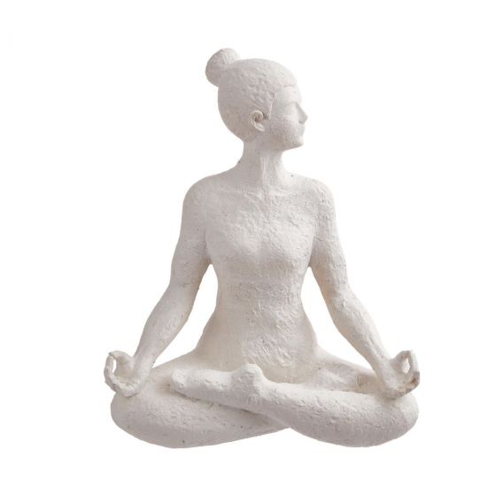 LOTUS - διακοσμητικό άγαλμα 24cm, λευκό