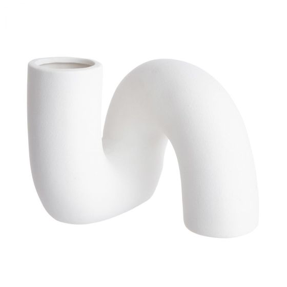 PIPE - βάζο κεραμικό, λευκό