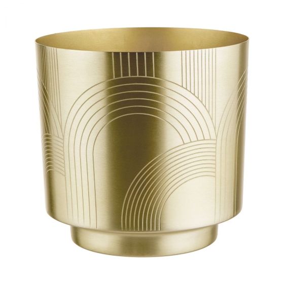 PLANTA - κασπό με διακοσμητική χάραξη Δ18cm, χρυσό