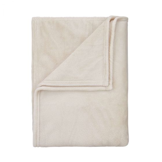 LAZY DAYS - κουβέρτα φλις, μπεζ, 150x200 cm