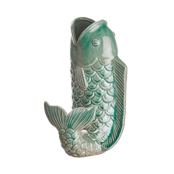 KOI - βάζο 26cm, reactive glaze, πράσινο