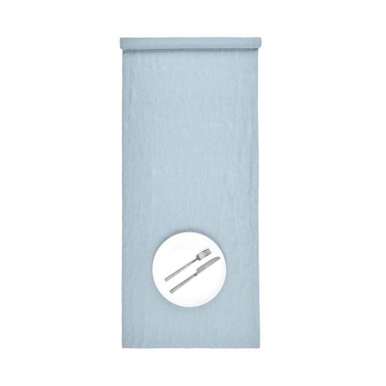 RIGA - runner λινό, 50x160 cm γαλάζιο