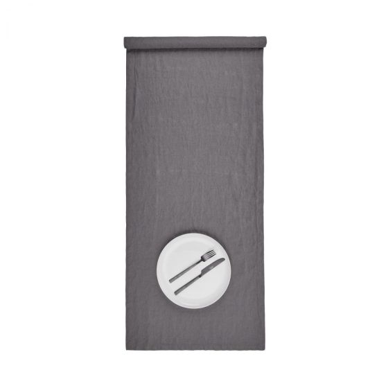 RIGA - runner λινό, 50x160 cm ανθρακί